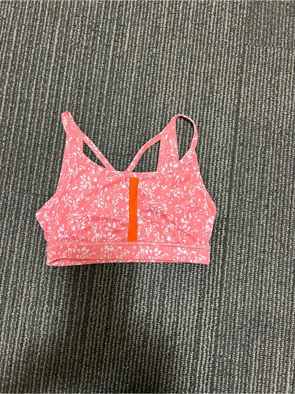 Nike Coral Pink Abstract Print Sports Bra